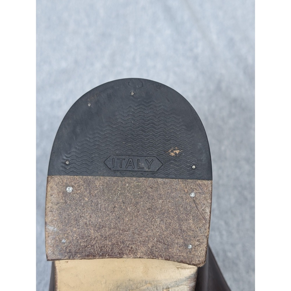 Prada Milano Leather Monk Strap Loafers Mens Size 11 Brown Made In Italy - Picture 12 of 14